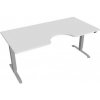 Hobis Pracovný stôl Motion Ergo, ZO, 2S, 180x70,5-120,5x90 cm, biela/sivá