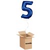 HeliumKing Balónový box - Narodeninové číslo 5 modré 86 cm