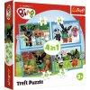 Puzzle TREFL puzzle Bing: Roční období 4v1 (12, 15, 20, 24 dílků) (34631)