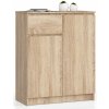 Akord Komoda K 80 cm 2 DVERE 1 ZÁSUVKA DUB SONOMA