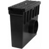 Bielbet plastová vpusť B125 s litinovou mříží H105 333 x 130 x 300 mm čierna