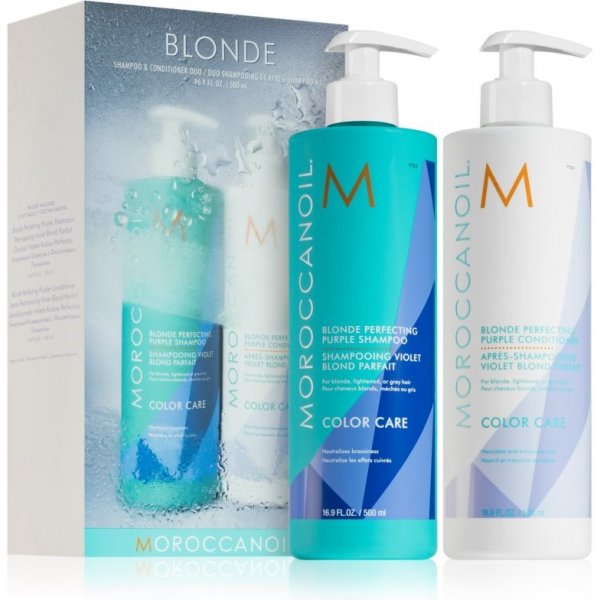Moroccanoil Color Complete fialový tónovací šampón pre blond vlasy 200 ml +  fialový kondicionér pre blond a melírované vlasy 200 ml darčeková sada od  67,2 € - Heureka.sk