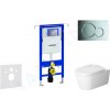 GEBERIT - Duofix Modul na závesné WC s tlačidlom Sigma01, lesklý chróm + Duravit ME by Starck - WC a doska, Rimless, SoftClose 111.355.00.5 NM2