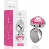Intense - Metal Aluminum Anal Plug Heart Pink Size L - Análny Kolík