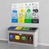 Odpadkový kôš na triedený odpad Smart - 4 otvory (papier, plast, sklo, zmes)