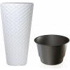 PROSPERPLAST Kvetináč MATUBA SLIM + vklad biely 40cm