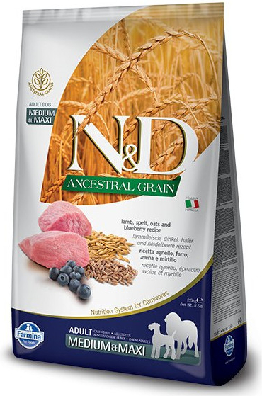 N&D Dog LG Adult Medium & Maxi Lamb & Blueberry 3 x 12 kg