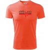 Cycling ekg - Pánske tričko Fantasy športové - 2XL ( Neónová oranžová )