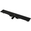 AlcaPlast APZ101BLACK-850 - Podlahový žľab s okrajom pre perforovaný rošt, čierna-mat