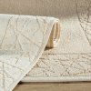 Room99 Kúpeľňový koberec zdobený geometrickým vzorom 50x70 cm - krémový