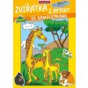 Omaľovánka A4 so samolepkami Zvieratká z Afriky