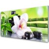 Skleneny obraz Orchidea kamene zen bambus 100x50 cm