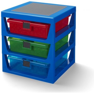LEGO Storage organizér se třemi zásuvkami 4095 Organizér modrá (LEGO40950002)