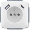 5569A-A32357 C Zásuvka 1x s kolíkom, s obrazovkami, s nabíjaním 2x USB A+C