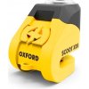 Zámok kotúčové brzdy na motorku OXFORD Scoot XD5 - žltý / čierny, priemer čapu 5mm