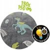 Teddies Deka Dinosaurus svítící ve tmě plyš šedivá