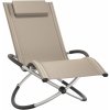 tectake 404997 lehátko paulina – ergonomické a skladacie s nosnosťou 150 kg - béžová