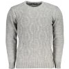 Prémiový Pánsky Sveter s copánkovým vzorom U.S. GRAND POLO Šedý Farba: šedá, Velkost: 2XL