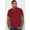 T9569 DEWBERRY BICYCLE COLLAR MEN'S T-SHIRT-BURGUNDY tmavočervená L dewberry 2465430701725