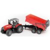 Bruder 2045 Traktor Massey Ferguson 7480 s prívesom