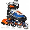 TONY Kolieskové korčule, čierno-modro-oranžové, ABEC7 Carbon, veľ. 29-33