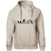 Evolution of man (Enduro) - Oversized mikina dámská Moon - kratšia + širšia - XL ( Ľadovo sivá )
