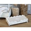 Chic Antique Krémový antik kovový držiak na obrúsky s patinou Bione - 21*11*5cm - Chic Antique