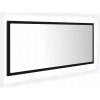 Kúpeľňové zrkadlo s LED, čierne, 100 x 8,5 x 37 cm, akryl