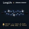 LongLife spojovateľná led svetelná reťaz vonkajšia flash - 100led - 10m studená biela/ flash prebliknutie studená biela
