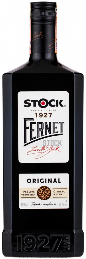 Fernet Stock 38% 1 l (čistá fľaša)