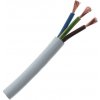 Ohybný PVC kábel H05VV-F 5G2,5 mm2 (CYSY), biely – Metráž