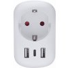 Adaptér cestovný do Spojených štátov Amerických s USB USA/EURO SOLIGHT PA03USA