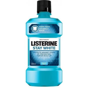 Listerine Stay White ústna voda s bieliacim účinkom príchuť Arctic Mint (Antibacterial Mouthwash) 250 ml