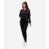 TUTA DONNA 102 G/COLLO CON TASCHE IN FELPA súprava čierna-fuchsiová M