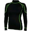 Dámske funkčné tričko REWARD, dl. rukáv, čierno-zelené, vel. XXL