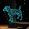 Beling 3D lampa, Rusell terrier, 7 farebná S42QASTA