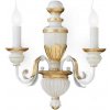 Ideal Lux | Ideal Lux - Nástenná lampa FIRENZE 2xE14/40W/230V biela/zlatá | ID012902