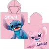 Pončo Disney Lilo a Stitch růžové 55x110cm