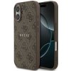 Guess PU Leather 4G Colored Ring MagSafe zadný kryt pre iPhone 17 Brown