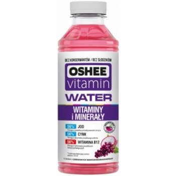 Oshee Vitamínová voda Minerály + vitamíny červené hrozno / dragonfruit 0,55 l