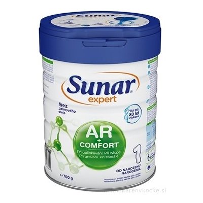 Sunar Expert AR+COMFORT 1 dojčenská výživa (od narodenia) (inov. 2023) 1x700 g