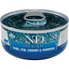N&D Cat Ocean konzerva Adult Tuna & Codfish & Shrimps & Pumpkin 70 g