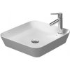 Duravit Cape Cod - Umývadlo na dosku, 46x46 cm, bez prepadu, s otvorom na batériu, DuraCeram, biela 2340460000
