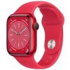 Apple Watch 8 GPS + Cellular 41mm RED Aluminium Case with RED Sport Band MNJ23CS/A - Smart hodinky