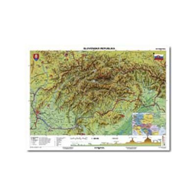 STIEFEL Mapa Slovensko-geografická B1 formát