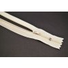 Nedeliteľný jemný plastový špirálový zips (veľkosť číslo 3) rôzne farby - dĺžka 12 cm - 60 cm 45 cm Krémová