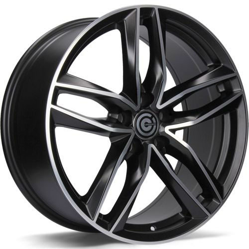 Carbonado Style 8x18 5x112 ET35 matt black front polished