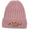 Detská zimná čiapka Bear Baby Nellys púdrovo ružová