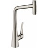 Hansgrohe M71 - Drezová batéria M7117-H320 s výsuvnou spŕškou, sBOX, vzhľad nehrdzavejúcej ocele - 73816800