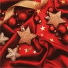 TI-FLAIR 303102 Baubles On Red Silk, servítky 33x33cm, 3-vrstvové, vianočné (20ks)